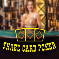 Three Card Poker slot logo by Evolution at OneCasino